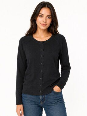 Banana Republic Black Button Front Cardigan